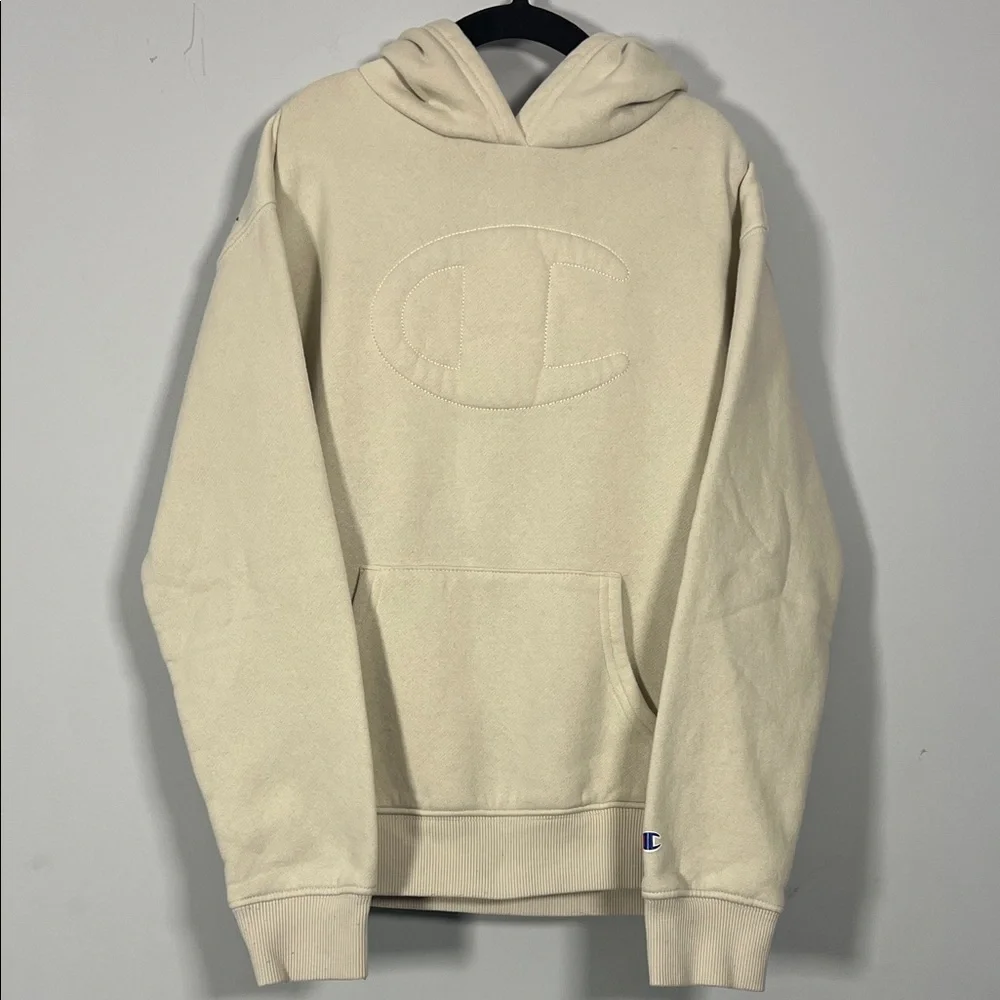 Champion Kids Off-White Cream Stylish‎ Sweatshirt Hoodie Boys Size Small